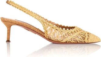 Aquazzura Schoenen, Dames, Beige, 39 EU, Elegante Slingback Pumps