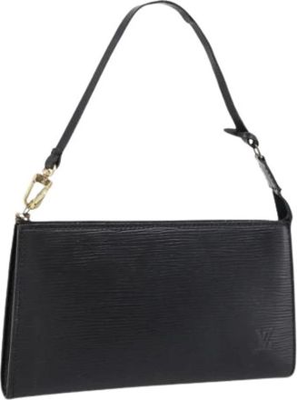 Louis Vuitton Pre-owned Pochette Accessoires 24 - Dames - Vintage Schoudertas - Zwart - ONE Size - Leer - Vintage