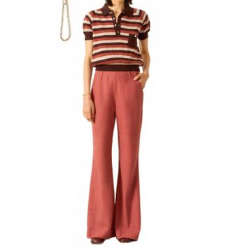 Alix of Bohemia Lessi Sandstone Stripe Top In Multi Color