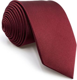 Shlax & Wing Shlax&Wing Solid Color Red Wedding Neckties For Men Classic Ties Fashion 63 57.5