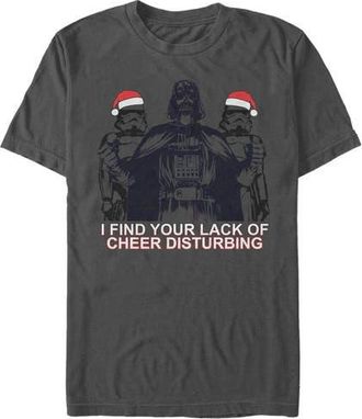 Star Wars Mens Star Wars Darth Vader Stormtrooper Holiday Spirit Graphic T-Shirt in Charcoal at Nordstrom, Size Xxx-Large