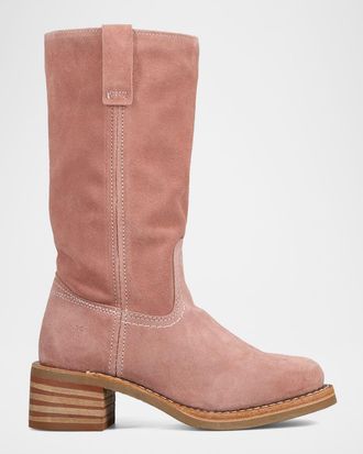 Frye Campus 12R Suede Mid-Calf Boots