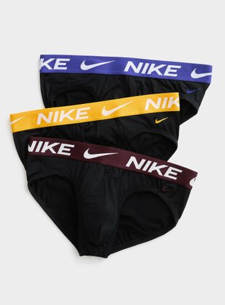 Nike Mens Colourful-waist stretch briefs Dri-FIT Essential Micro 3-pack