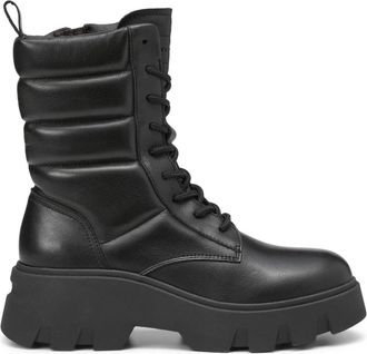 Marc O'Polo Liliam 2A Enkellaarzen - Dames - Veterlaarzen - Zwart - 38 EU - Leer - Schoenen