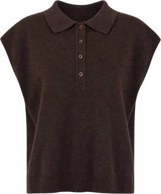 FRNCH Frnch - Minthe Knit - Dames - Tops - Bruin - Maat: L Wol