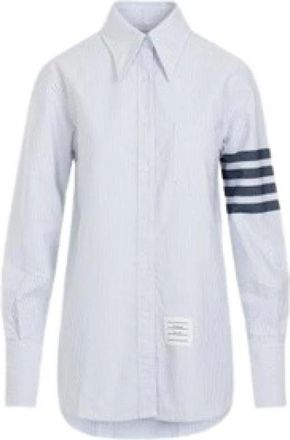 Thom Browne Dames, Blouses & Shirts, Blauw, Maat: XS Katoen