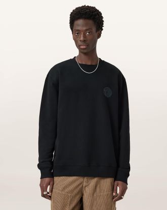 AllSaints Cotton Waved Relaxed Fit Sweatshirt, Size: XL