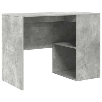 Berkfield Home Writing Desk Concrete grey Wood composite Compact Storage
