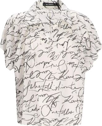 Karl Lagerfeld Top con stampa - Bianco