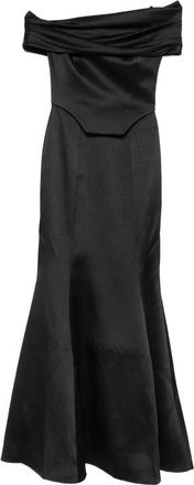 Solace London Kleedjes, Dames, Zwart, M, Leer, Jurk Solace London