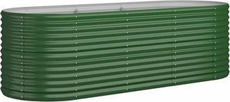 vidaXL Vidaxl - Jardinera Arriate Acero Galvanizado Verde 224x80x68 Cm