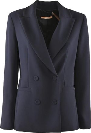 Pennyblack Rita Blazer - Dames - Blazers - Blauw - XL - Leer - Jassen