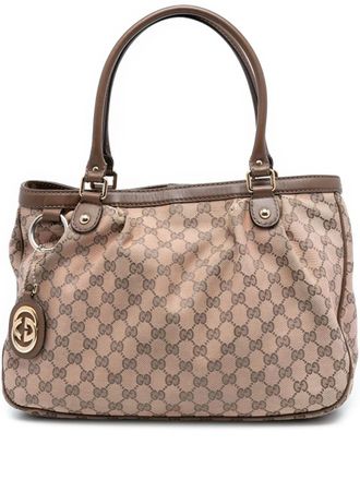 Gucci 2016-2025 GG Canvas Sukey tote bag - women - Canvas/Calf Leather/Leather - One Size - Brown