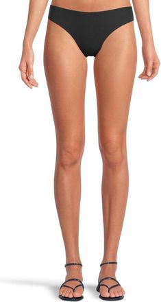 BECCA by Rebecca Virtue Modern Edge Rib American Fit Bottom Womens Black Swimwear BUU052