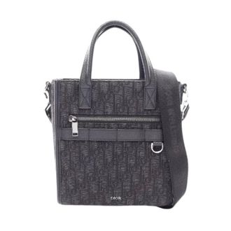 Dior Pre-owned Safari Oblique 2way handbag - Heren - Pre-owned - Zwart - Maat: ONE Size Leer