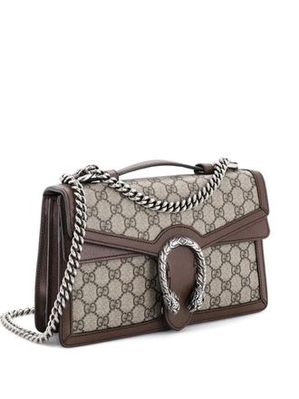 Gucci Dionysus Top Handle Chain Bag GG Coated Canvas Small satchel - Brown
