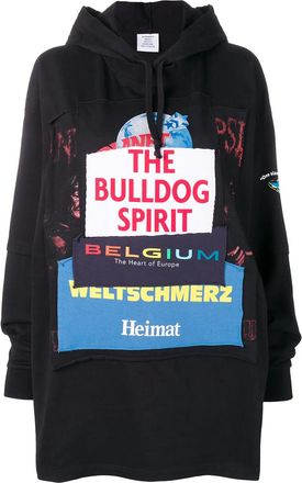 VETEMENTS Felpa Bulldog con cappuccio - Nero