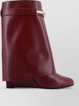 Givenchy leather wedge knee-high boots