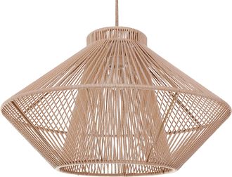 Beliani L&aacute;mpara De Techo Natural Estilo Boho En Yute Color Beige Palmetto