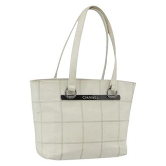 Chanel Pre-owned Tote Bags, female, White, Size: ONE SIZE Pre-owned Vintage Tote Bag