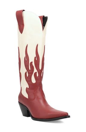 Dingo Burnin Love Knee High Western Boot in Red at Nordstrom, Size 7.5