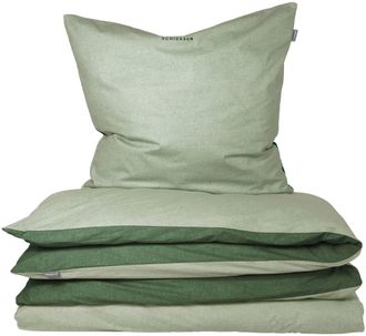 Schiesser Wendebettwäsche »Doubleface aus weicher Baumwolle mit edlem Melangeeffekt« 2 Stk. tlg. ab Grösse 135x200 cm erhältlich, Made in Green