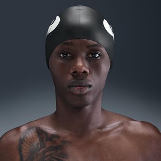 Nike Unisex Swim Silicone Cap in Black | NESSG121-011