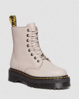 Dr. Martens Jadon III Pisa Leder Plateaustiefel Schuhe in Creme, Gr&ouml;&szlig;e: 36