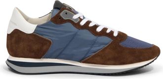 Philippe Model Lage Top Denim Bruine Sneakers - Heren - Sneakers - Veelkleurig - 41 EU - Denim - Schoenen