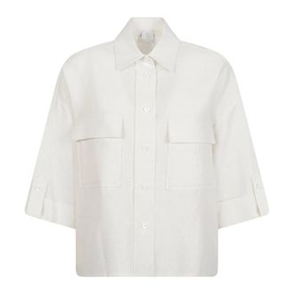 Eleventy Shirts, female, Beige, Size: M Flap-pocket Shirt