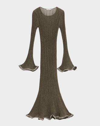 SIMKHAI Chessie Embellished Knit Midi Dress