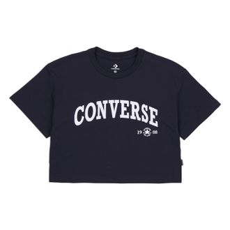 Converse T-Shirt CONVERSE RETRO CHUCK CROPPED TEE, Damen, Gr. XXL, schwarz, Obermaterial: 100% Baumwolle, Shirts T-Shirt