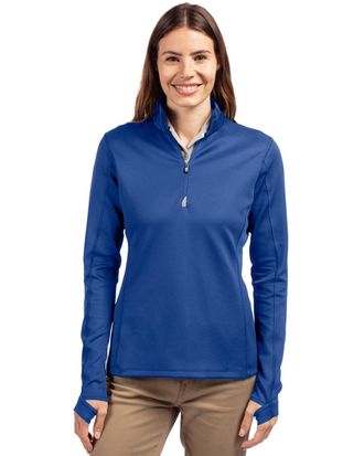 Cutter & Buck Traverse Stretch Eco Quarter Zip Womens Pullover