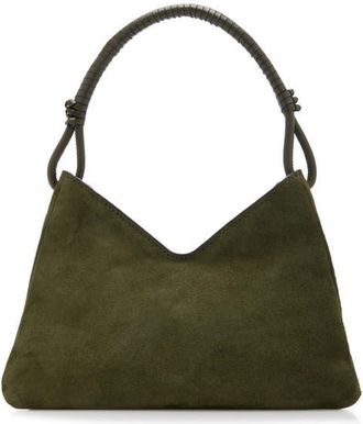 Staud Valerie Suede Shoulder Bag in Olive at Nordstrom