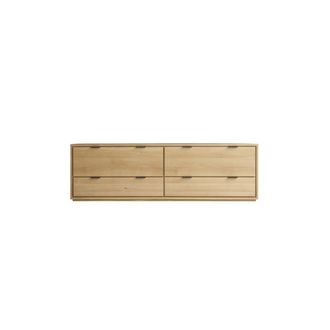Tikamoon Mueble para TV de roble macizo de 180 cm