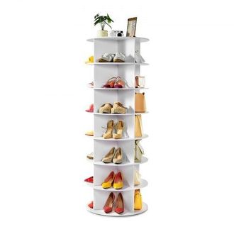 OEM Zapatero Para 28 Pares De Zapatos, 7 Estantes Y 4 Compartimentos, Giratorio 360&deg;, Ahorra Espacio, 16 Kg Por Nivel, Para Dormitorio, Sala De Estar O Re