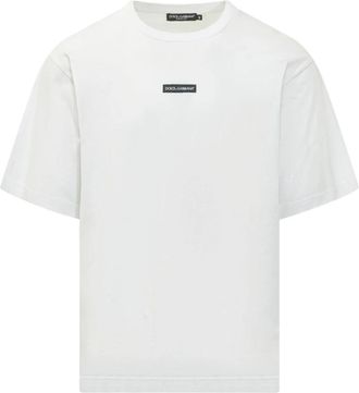 Dolce & Gabbana T-Shirt MC Giro - Heren - T-shirts - Wit - 2XL - Katoen - Tops