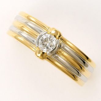 C&A Platinum Yellow Gold Yellow Gold (18K) Platinum 900 Band Ring (Pre-Owned)