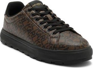 Karl Lagerfeld Allover Logo Sneaker in Cognac at Nordstrom Rack, Size 11.5
