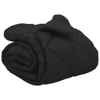 vidaXL Edred&oacute;n De Invierno Negro 200 X 200 Cm Microfibra Vidaxl