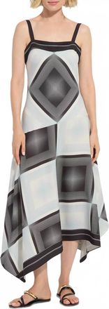 Lyss&eacute; Sarai Handkerchief Asymmetric Midi Dress In Halftone Scarf