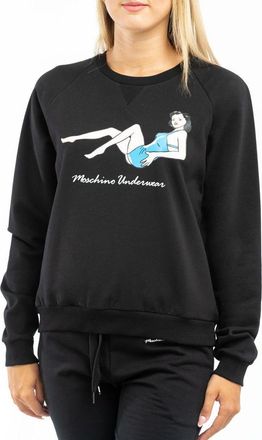 Moschino Womens Black Cotton Sweatshirt Clothing