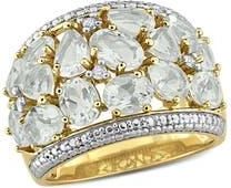 Delmar Green Quartz & Diamond Band Ring at Nordstrom Rack, Size 6