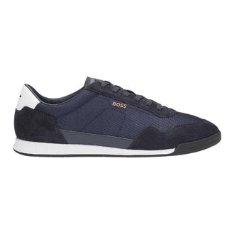 HUGO BOSS Womens Mens Titanium SL Suede Trainers (Dark Blue) - Size UK 7