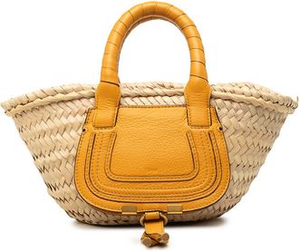 Chlo&eacute; Pre-owned Chloe Mini Raffia Marcie Basket Satchel Ladies HQHIJ6JQ93H9845M