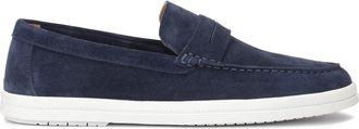 Kazar Heren instap marineblauwe sneakers - Heren - Sneakers - Blauw - 39 EU - Leer - Schoenen