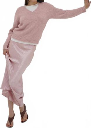 LnA Eva Shine Skirt In Rosewater Shine