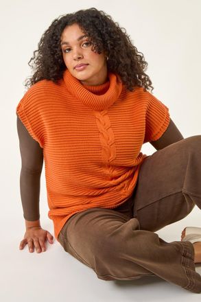 Roman High Neck Tabard Knit Top