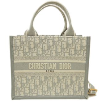 Dior Gray Leather Tote Bag (Pre-Owned)