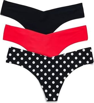 Commando Classic Thong - 3 Pack Womens Underwear Pack : SM/MD, Elastane/Nylon